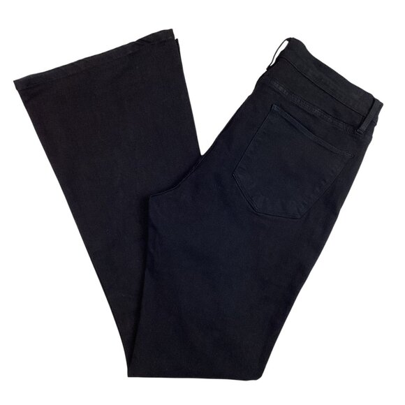 Frame Le High Flare Womens 31 Jeans Black Cotton Blend - Picture 8 of 16